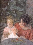 Edouard Vuillard Di tested pu lady and her son France oil painting artist
